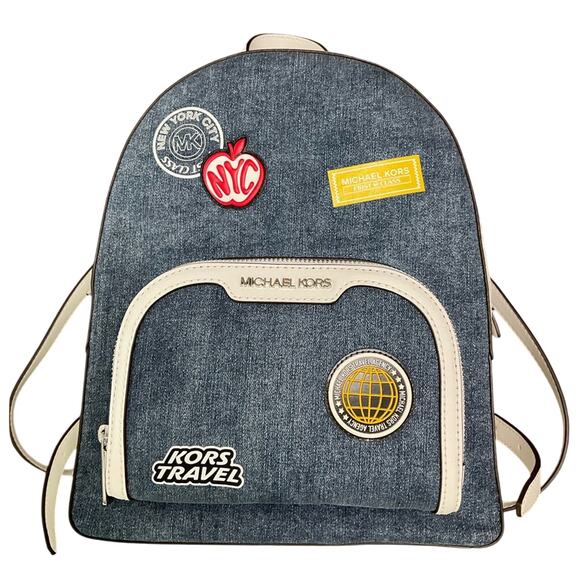 Michael Kors Jaycee Medium Embellished Denim Backpack  display picture 1